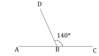 Angle Cbd Has a Measure of 140°. What Is the Measure of Angle Abd?