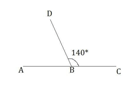 Angle Cbd Has a Measure of 140°. What Is the Measure of Angle Abd?